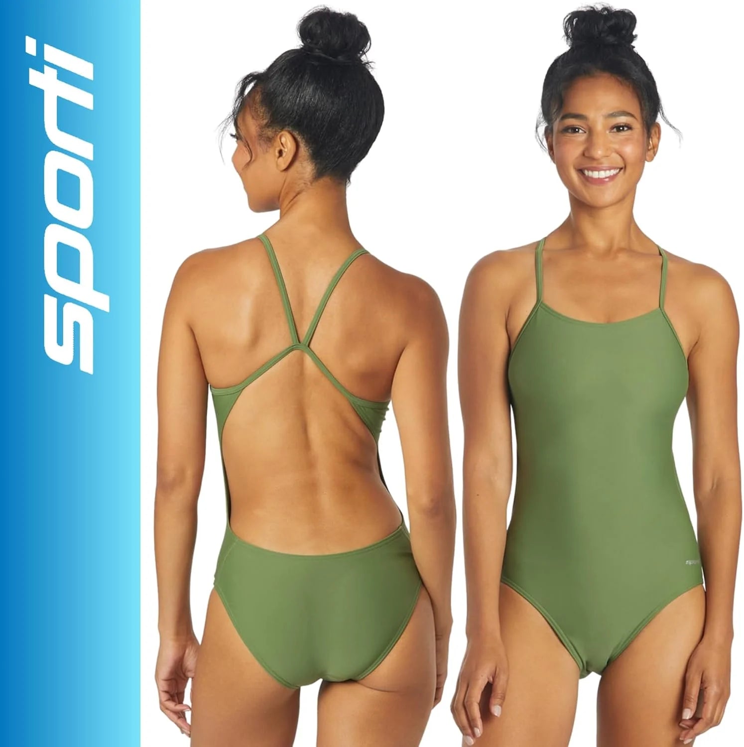 Sporti Micro Back Women's Athletic One Piece Swimsuit - Competitive Bathing Suit for Lap Swimming