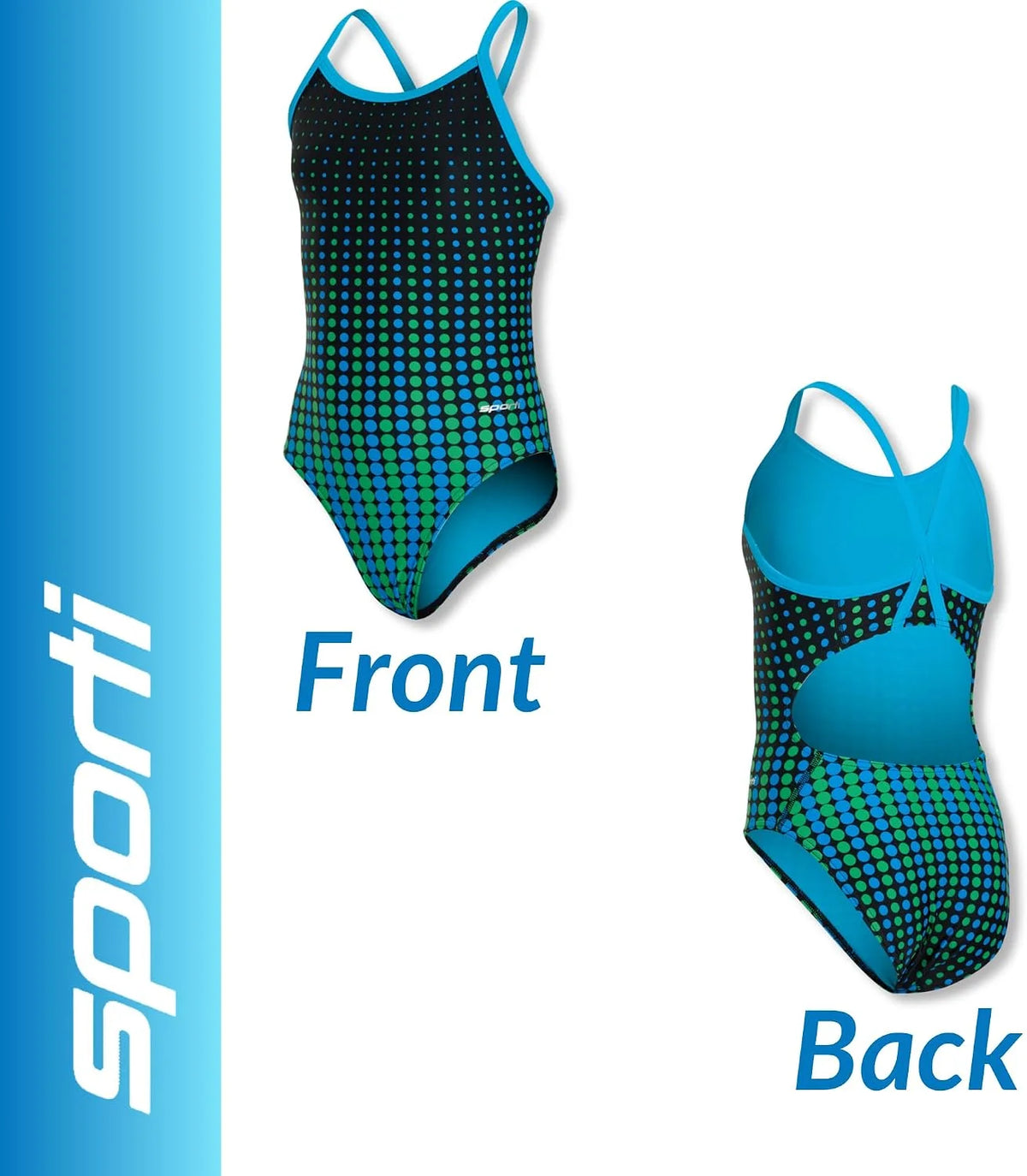 Sporti Girls' & Women's Athletic Thin Strap Lycra Printed One-Piece Suit