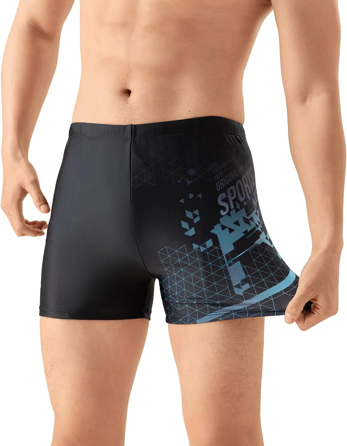 361º Jammers Swimsuit for Men, Competition Lap Swim Suit, Square Leg Endurance Training