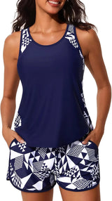 Summer Mae Blouson Women's Tankini Swimsuits Tummy Control Bathing Suits