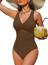 Women's Tummy Control One Piece Swimsuit Push Up Full Coverage Bathing Suit