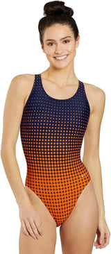 Sporti Women's Athletic Wide Strap One-Piece Swimsuit, Multiple Colors