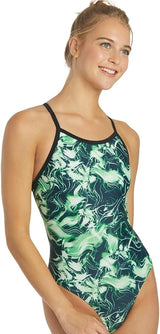 iSwim Girls' & Women's Athletic Thin Strap One Piece Swimsuit, Training Fit