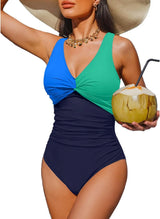 Women's Tummy Control One Piece Swimsuit Push Up Full Coverage Bathing Suit