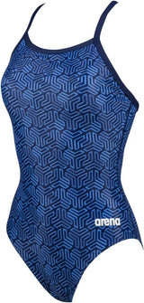 ARENA Women's Kikko Light Drop Back One Piece - Chlorine Resistant, UV Protection, Supportive Thin Straps Swimsuit