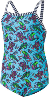 Dolfin Little Girls One Piece Swimsuit for Little Girls and Toddlers