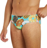 Sporti Men's Athletic Swim Brief Swimsuit, Printed Colors & Solid Swimwear