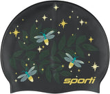 Sporti Unisex-Adult Limited Edition Silicone Swim Cap, Abstract Designs