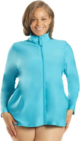 Sporti Women's Plus Size S/S & L/S Swim Shirt UPF 50+ - Rash Guard Shirts
