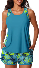Summer Mae Blouson Women's Tankini Swimsuits Tummy Control Bathing Suits