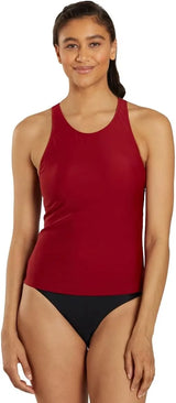 Sporti Women's Athletic High Neck Tankini Top, Bathing Swimsuit Tank Tops