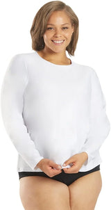 Sporti Women's Plus Size S/S & L/S Swim Shirt UPF 50+ - Rash Guard Shirts