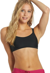 Sporti Women's Athletic Double Cross Workout Bikini Top Bathing Suit