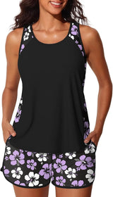Summer Mae Blouson Women's Tankini Swimsuits Tummy Control Bathing Suits