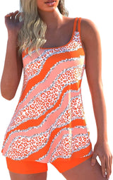 ROSEWE Double Straps Tankini Swimsuits for Women 2 Piece Bathing Suits