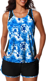 Summer Mae Blouson Women's Tankini Swimsuits Tummy Control Bathing Suits
