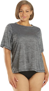 Sporti Women's Plus Size S/S & L/S Swim Shirt UPF 50+ - Rash Guard Shirts