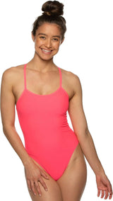 JOLYN Brandon Fixed Back Women's Athletic One Piece Swimsuit for Competitive Swimming, Lifeguarding, Medium-Full Coverage