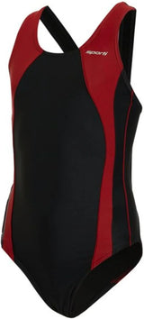 Sporti Girls' & Women's Athletic Wide Strap Abstract Print One-Piece Suit