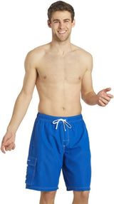 Sporti Men's Athletic Hybrid Cargo Swim Trunk, Quick Dry Swim Shorts