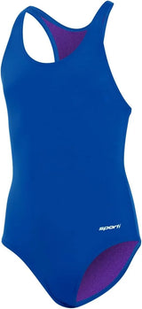 Sporti Girls' Athletic Racer Back One-Piece Swimsuit, Bathing Suits