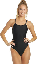 Sporti Women's Athletic Thin Strap One Piece Swimsuit, Bathing Suits Adults