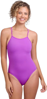 JOLYN Marie Women's Athletic One Piece Swimsuit with Fixed Back for Competitive Swimming, Lifeguarding, Full Coverage