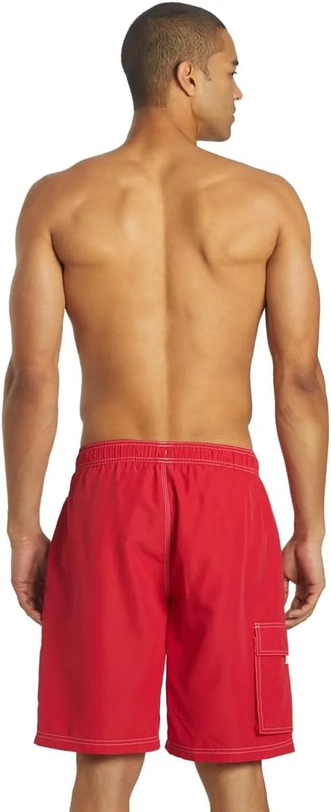 Sporti Men's Athletic Hybrid Cargo Swim Trunk, Quick Dry Swim Shorts