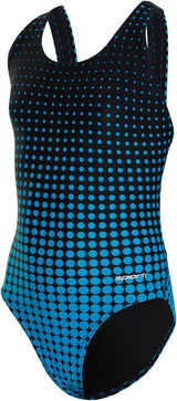 Sporti Girls' & Women's Athletic Wide Strap Abstract Print One-Piece Suit