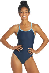 Sporti Women's Athletic Thin Strap One Piece Swimsuit, Bathing Suits Adults