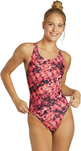 iSwim Spirit Wide Strap One Piece Swimsuit, Wide Strap Comfort Fit, Low Hip Cut, Full Coverage, Multi Colors