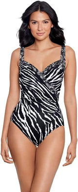 Miraclesuit Women's Swimwear Sanibel Tummy Control Underwire Bra One Piece Swimsuit