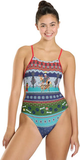 Sporti Micro Back Women's Athletic One Piece Swimsuit - Competitive Bathing Suit for Lap Swimming