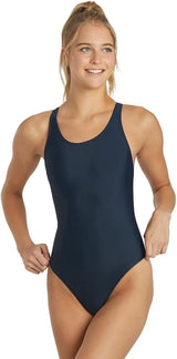 iSwim Spirit Wide Strap One Piece Swimsuit, Wide Strap Comfort Fit, Low Hip Cut, Full Coverage, Multi Colors
