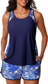 Summer Mae Blouson Women's Tankini Swimsuits Tummy Control Bathing Suits