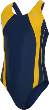 Sporti Girls' & Women's Athletic Wide Strap Abstract Print One-Piece Suit
