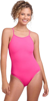 JOLYN Marie Women's Athletic One Piece Swimsuit with Fixed Back for Competitive Swimming, Lifeguarding, Full Coverage