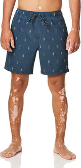 Billabong Mens Standard Elastic Waist Stretch Sundays Layback Boardshort Swim Short Trunk, 17 Inch Outseam