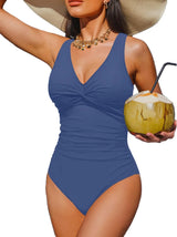 Women's Tummy Control One Piece Swimsuit Push Up Full Coverage Bathing Suit