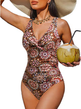 Women's Tummy Control One Piece Swimsuit Push Up Full Coverage Bathing Suit