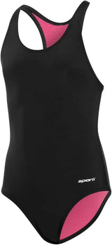 Sporti Girls' Athletic Racer Back One-Piece Swimsuit, Bathing Suits