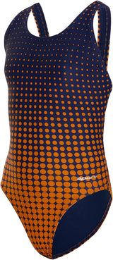 Sporti Girls' & Women's Athletic Wide Strap Abstract Print One-Piece Suit