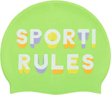 Sporti Unisex-Adult Limited Edition Silicone Swim Cap, Abstract Designs
