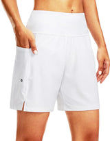 G Gradual Women's 7" Long Swim Board Shorts with Liner Pockets
