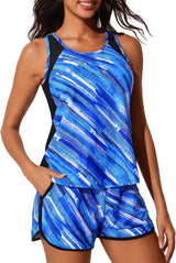 Summer Mae Blouson Women's Tankini Swimsuits Tummy Control Bathing Suits