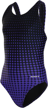 Sporti Girls' & Women's Athletic Wide Strap Abstract Print One-Piece Suit