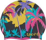 Sporti Unisex-Adult Limited Edition Silicone Swim Cap, Abstract Designs