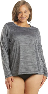Sporti Women's Plus Size S/S & L/S Swim Shirt UPF 50+ - Rash Guard Shirts