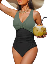 Women's Tummy Control One Piece Swimsuit Push Up Full Coverage Bathing Suit