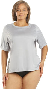 Sporti Women's Plus Size S/S & L/S Swim Shirt UPF 50+ - Rash Guard Shirts
